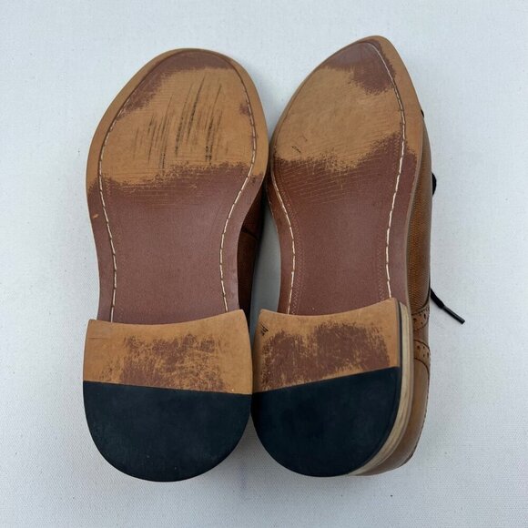 Bar III Men’s Parker Leather Cap Toe Dress Shoes Lace Up Light Brown Size 7.5M - Picture 7 of 9